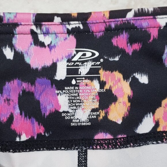 Cheetah Floral Print Moisture Wicking Pro Player Leggings Yoga Pants Ladies Sz M - Picture 3 of 6